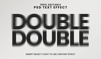 Blurred Retro Style Editable Text Effect for Modern Titles psd