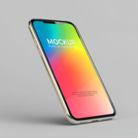 Vibrant Gradient Phone Background Colorful Smartphone Mockup for App Presentation UI Design psd