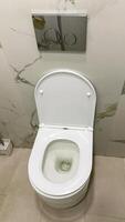 Modern porcelain throne awaits in pristine serenity, echoing Zen bathroom retreats and World Plumbing Day innovation celebrations photo