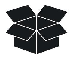Open Cardboard Box Icon Illustration Graphic Design Element for Packaging Delivery vector