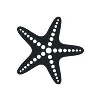 Minimalist Black and White Starfish Illustration with Circular Pattern on a Clean White Background for Creative Design Projects vector