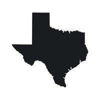 Silhouette of the State of Texas on a White Background Perfect for Maps Designs and Educational Materials about the State vector