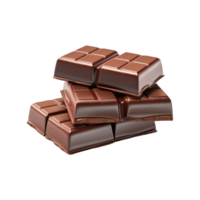 Single Chocolate Bar with Ripple Texture isolated on transparent Background. png