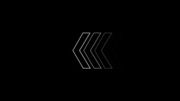 Animated Chevron Arrow Transition with Gradient Effect on Black Background video