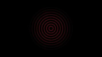 Animated Red Concentric Circles video