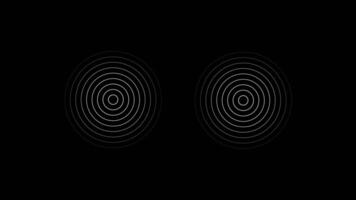 Abstract Concentric Circles Animation on Black Background Hypnotic Visual Effect video