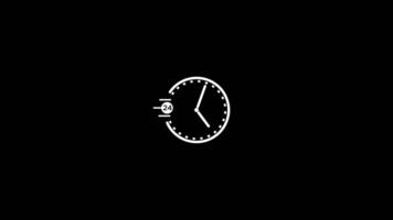 Minimalist Loading Animation with White Circle and Dashes on Black Background video