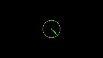 Green Circle Animation with Dotted Outline on Black Background Loop video