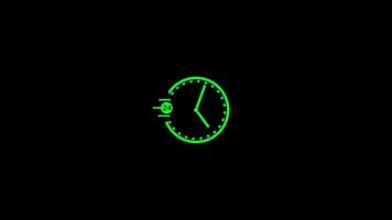 Abstract Green Circular Element on Black Background Animation video