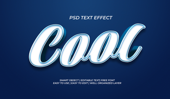 Editable Text Effect with Glowing Cool Font Design psd