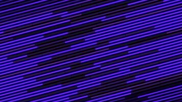 Abstract animated backdrop of parallel glowing purple lines moving across a black background seamlessly looping video