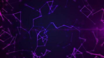 Abstract network connections dots and lines glowing in futuristic digital space video