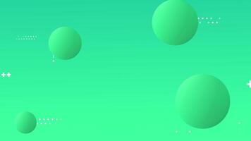 Abstract green background with blurred circles and minimalist geometric shapes, perfect for creative projects. video