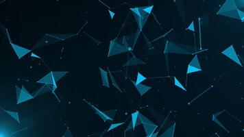 Dynamic network of connecting dots and lines forming modern technological abstract design video