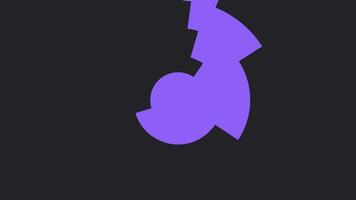 Abstract modern purple shapes dynamically interacting against a dark gray background creating unique forms video