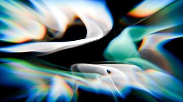 a white bird flying through a blue and green vortex video