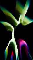 a colorful abstract image of a person with a light up umbrella video
