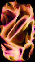 a colorful abstract image of flames on a black background video