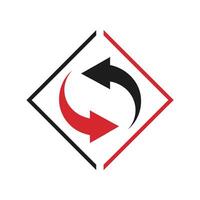 Dynamic Red and Black Arrows Design vector