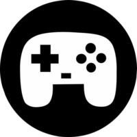 game console joystick controller icon logo symbol black backgrouns. Perfect for esport competition. vector