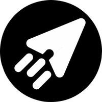 Send message. paper plane in black background icon sign symbol design. Airplane Line Share. Fit for social media marketing sharing information vector
