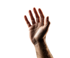 Open hand gesture expressing welcome and connection png