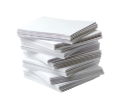 Blank sheets of paper stacked for office use and creative projects png