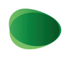 Green abstract design with overlapping shapes for creative projects png