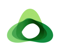 Abstract green overlapping shapes for modern design applications png