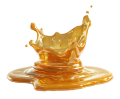 Honey splash and droplet creating beautiful patterns png