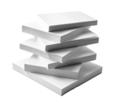 Stacked blank sheets of paper for creative projects and design needs png