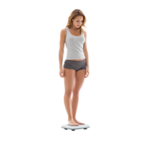 Weight measurement using a scale in fitness routine png