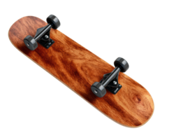 Unique wooden skateboard design for urban athletes and enthusiasts png