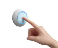 Interactive touch button for modern technology applications png