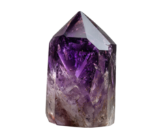 Amethyst crystal point for healing and meditation practices png