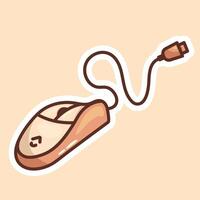 Computer Mouse Sticker-Online Learning Device vector