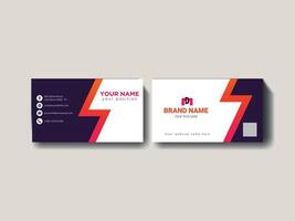Elegant business card template with abstract geometric texture vector