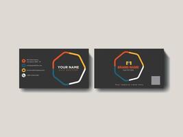 Modern Business Card Design with Geometric Shapes and Contact Details vector