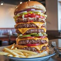 A large hamburger photo