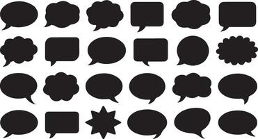 Clean speech bubbles in different styles including talking clouds and message boxes ideal for chat apps websites and conversation design use vector