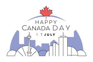 Patriotic Canada Day banner featuring iconic red maple leaf design ideal for celebrating July first with festive spirit and eye-catching visuals for your events vector