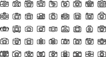High quality photographic equipment icons a single detailed camera icon for design projects vector