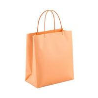 Peach-colored Shopping Bag with Handles png