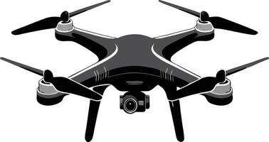 Drone illustration of quadrocopter in a modern and clean style highlighting technology and innovation suitable for tech websites and marketing campaigns vector