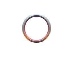 3D Rendered Silver Ring Isolated on Transparent Background png