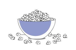 Fresh buttery popcorn served in a clean white bowl captured in a studio setting great for snack branding movie night visuals or food-related marketing vector