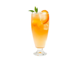 Refreshing Peach Cocktail with Mint Garnish png