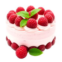 Raspberry Cake with Fresh Berries and Cream Frosting png