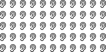 High resolution ear outline icon design for digital applications and print media vector