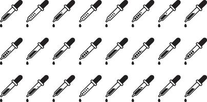 High resolution pipette dropper icon set for digital design projects vector